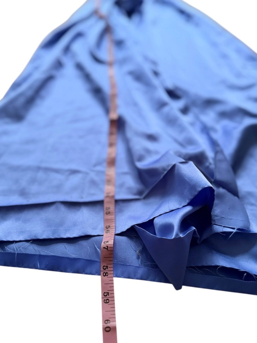 Vintage Saks Fifth Avenue Blue Pink Lavender Satin Embroidered Wrap Robe - Picture 6 of 8